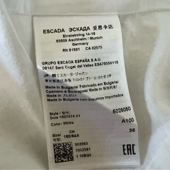 ESCADA white Sleeveless Dress with Pockets - Picture 5 of 7